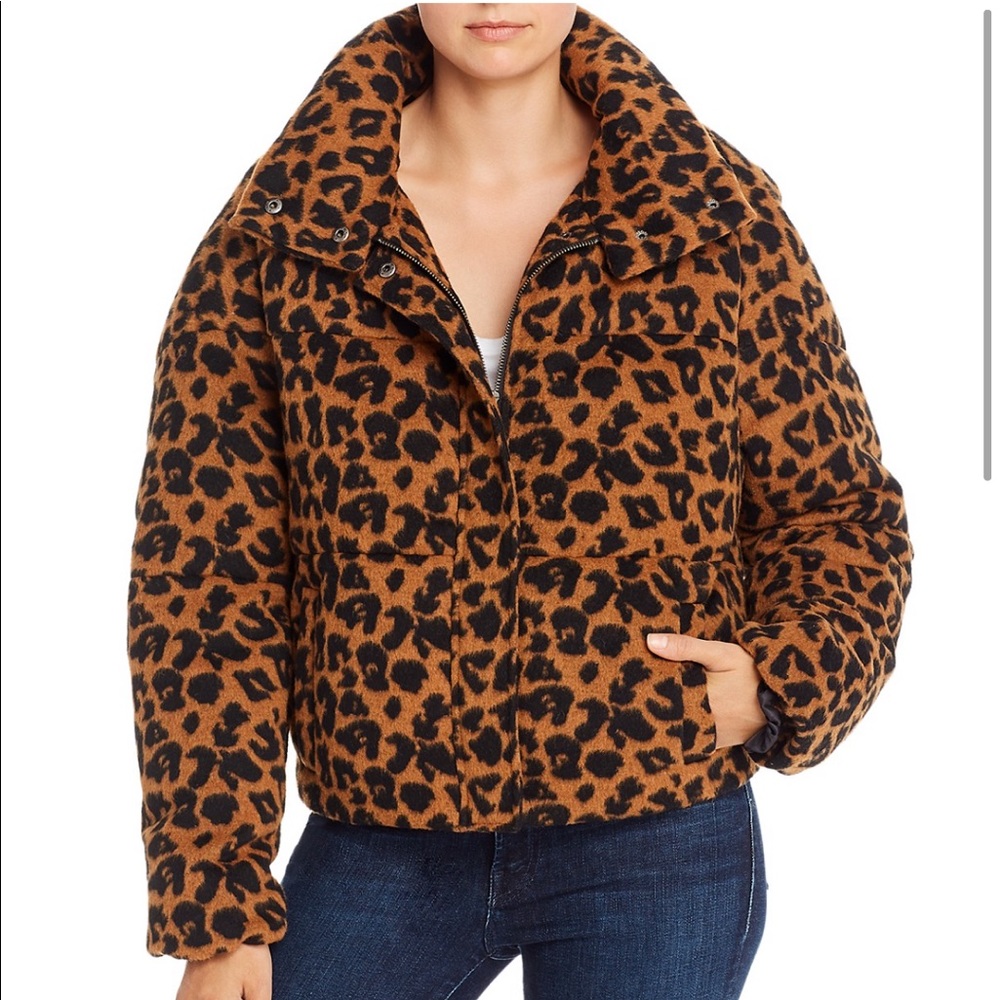 Brand New Apparis Leopard Print Puffer Jacket!